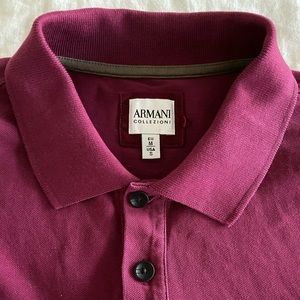 Men’s small Armani Collezioni polo shirt maroon